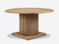 Table de jardin-Bois massif-125 x 125 x 75 cm-Brun naturel-Style contemporain rainuré