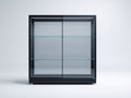 Vitrine - Métal-Verre - 120 x 40 x 135 cm - Noir - Style moderne avec éclairage