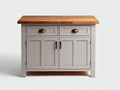 Buffet - Bois d'ingénierie-Métal - 120 x 55 x 90 cm - Gris taupe-Bois naturel - Style rustique moderne