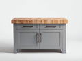 Buffet - Bois-Métal - 120 x 60 x 90 cm - Gris-Bois naturel - Style moderne