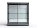 Vitrine - Métal-Verre - 150 x 45 x 160 cm - Noir - Style moderne panoramique