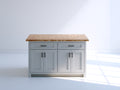 Buffet - Bois d'ingénierie-Métal - 125 x 60 x 90 cm - Gris clair-Bois naturel - Style moderne