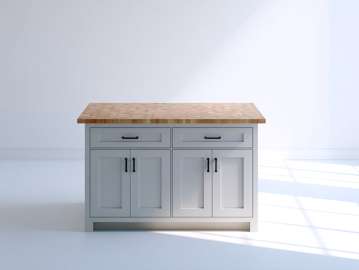 Buffet - Bois d'ingénierie-Métal - 125 x 60 x 90 cm - Gris clair-Bois naturel - Style moderne