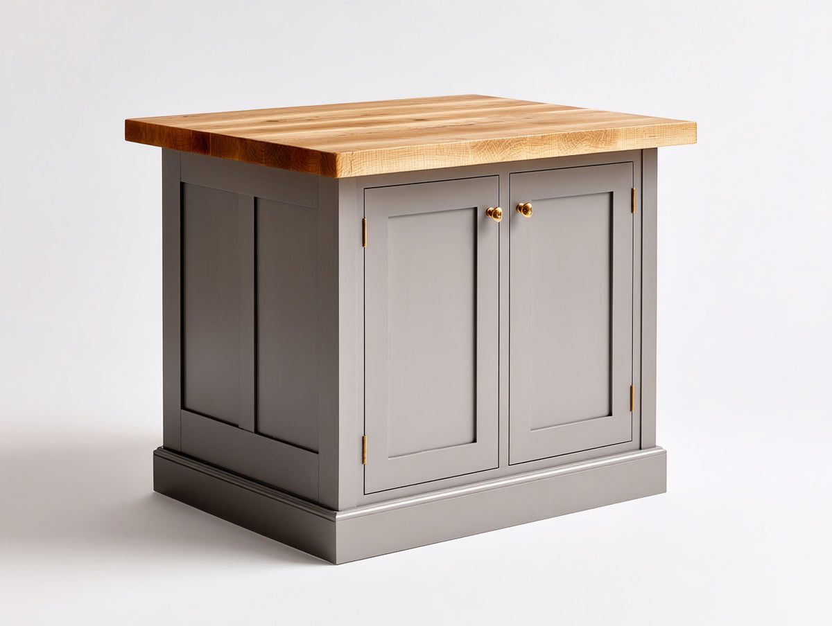 Buffet - Bois d'ingénierie-Métal - 100 x 55 x 90 cm - Gris-Bois naturel - Style classique contemporain